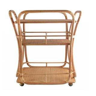 A wicker cart