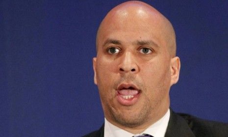 Newark Mayor Cory Booker speaks at a conference held by the American Federation for Children on May 4: 