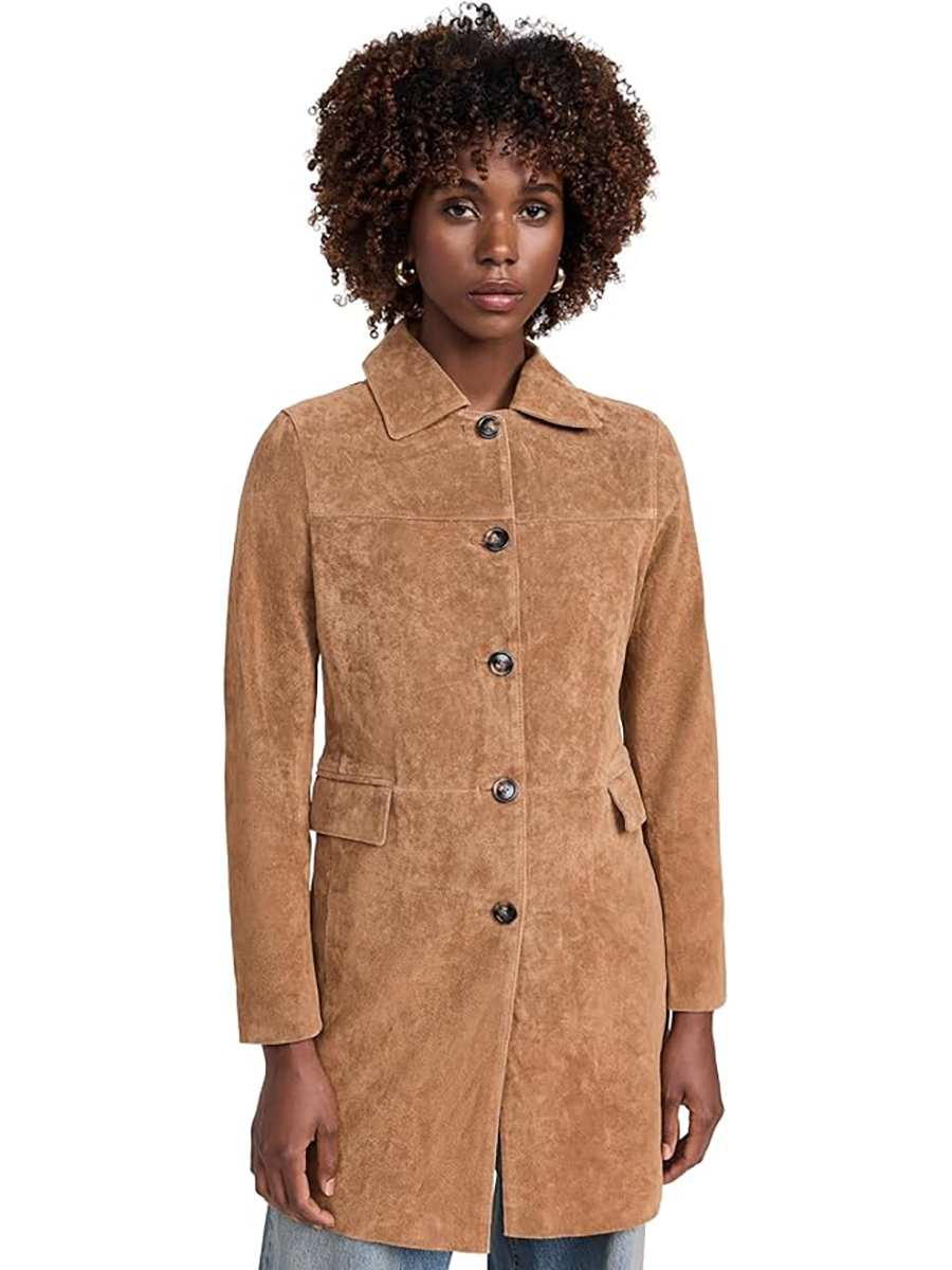 BLANKNYC, Real Suede Trench Coat