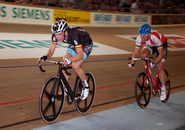 Iljo Keisse leads Alex Rasmussen.