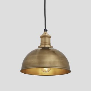 Brooklyn Dome Pendant - 8 Inch - Brass