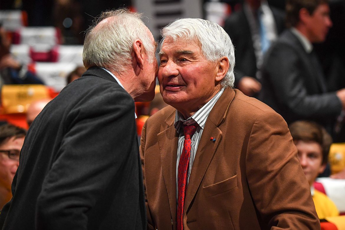 Raymond Poulidor at the 2017 Tour de France presentation