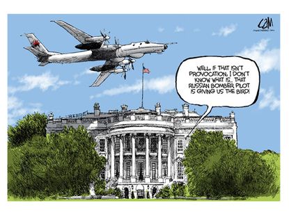 Obama cartoon White House Russia provocation