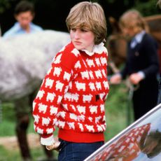 Princess Diana wears famed red and white sheep jumper from Warm & Wonderful 