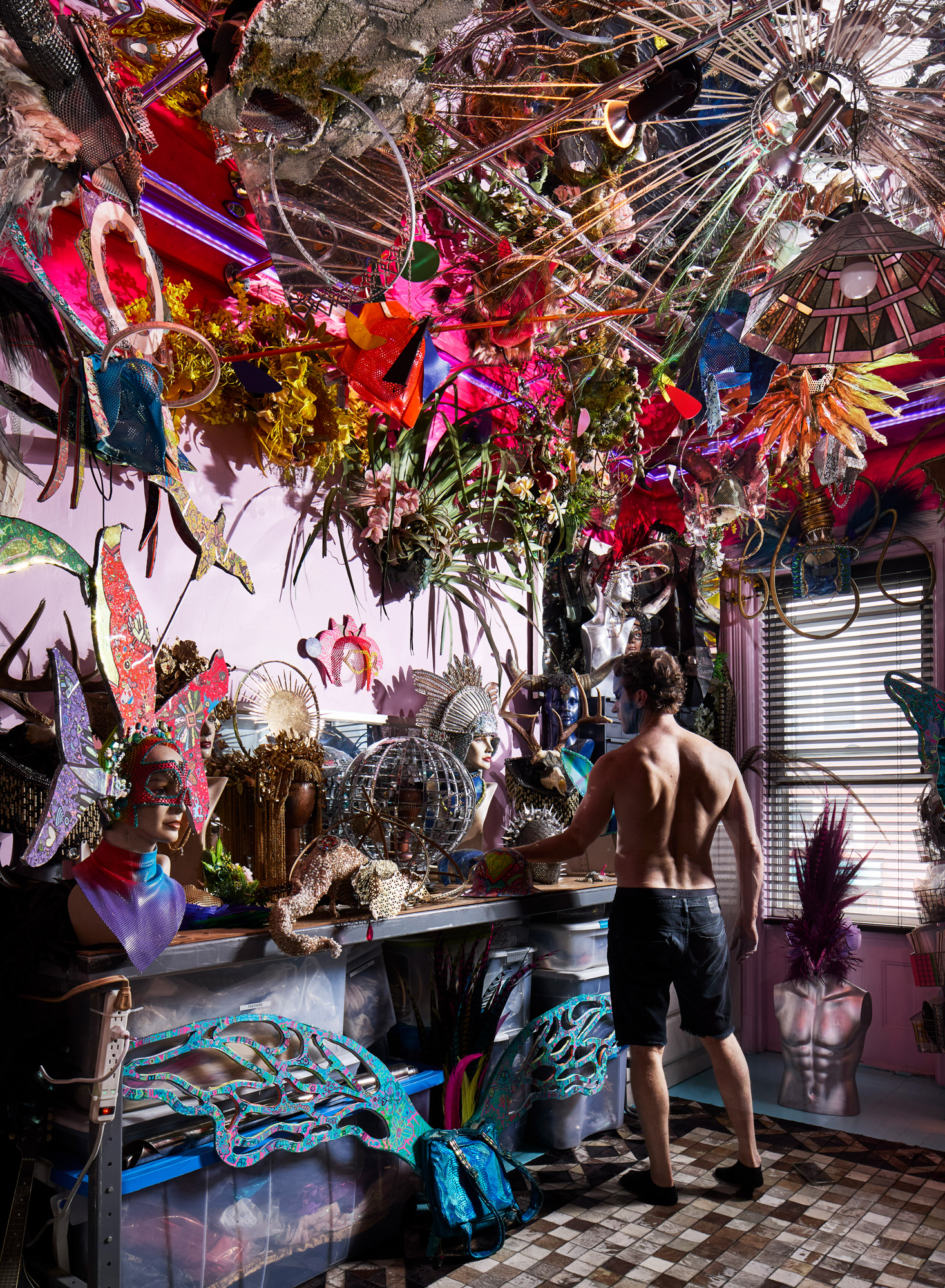 Darrell Thorne at home in Bushwick