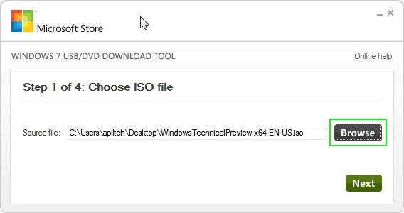 Select ISO File