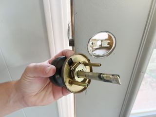 exterior knob with tumbler