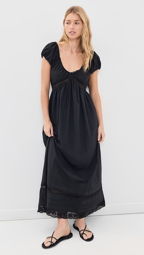 Elodia Maxi Dress - Mia Lace Black