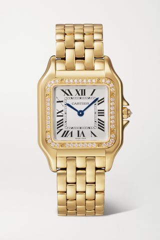 Jam Tangan Berlian Emas Panthère De Cartier Medium 27mm 18 Karat