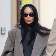 The winter coat styling trick Zoë Kravitz just wore is chic enough to go viral.