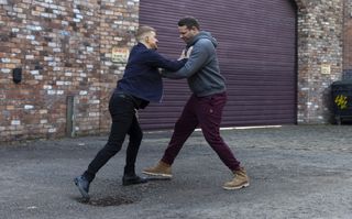 Gary Windass and Mick Michaelis in Coronation Street 