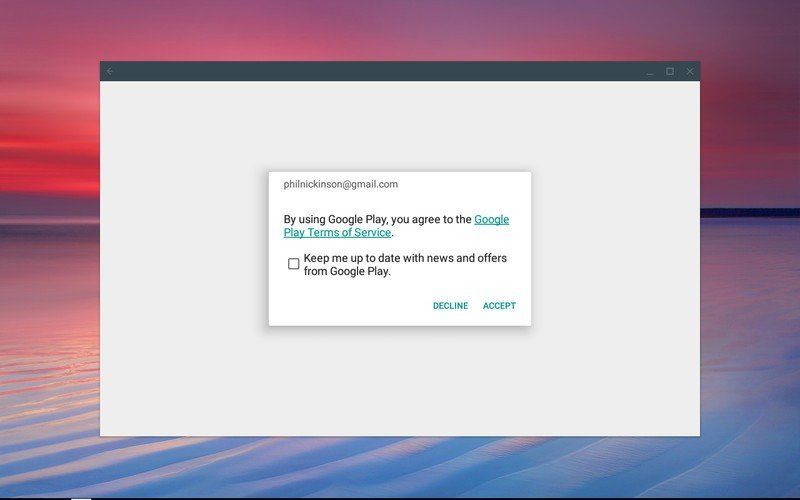 Setting up Google Play on Chrome OS