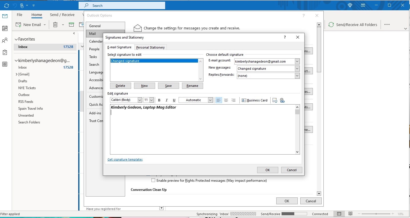 How to add signature in Outlook