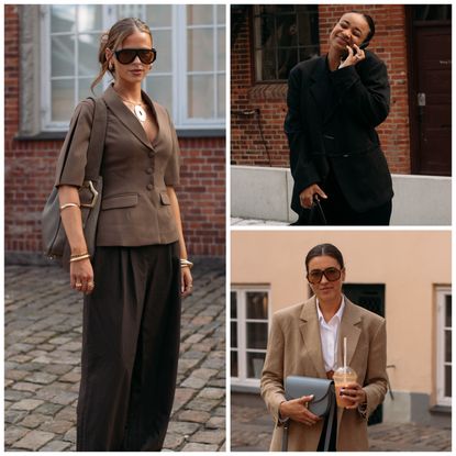women wearing fall work outfits 