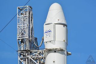 Dragon Cargo Capsule on Falcon 9 Rocket