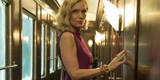 Murder on the Orient Express Michelle Pfeiffer gazing with evil intent