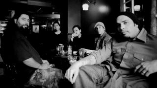 Deftones posing for a photograph in 2006