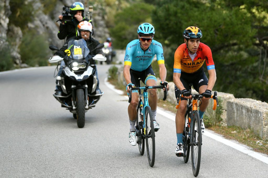 Mikel Landa (Bahrain McLaren) and Jakob Fuglsang (Astana)