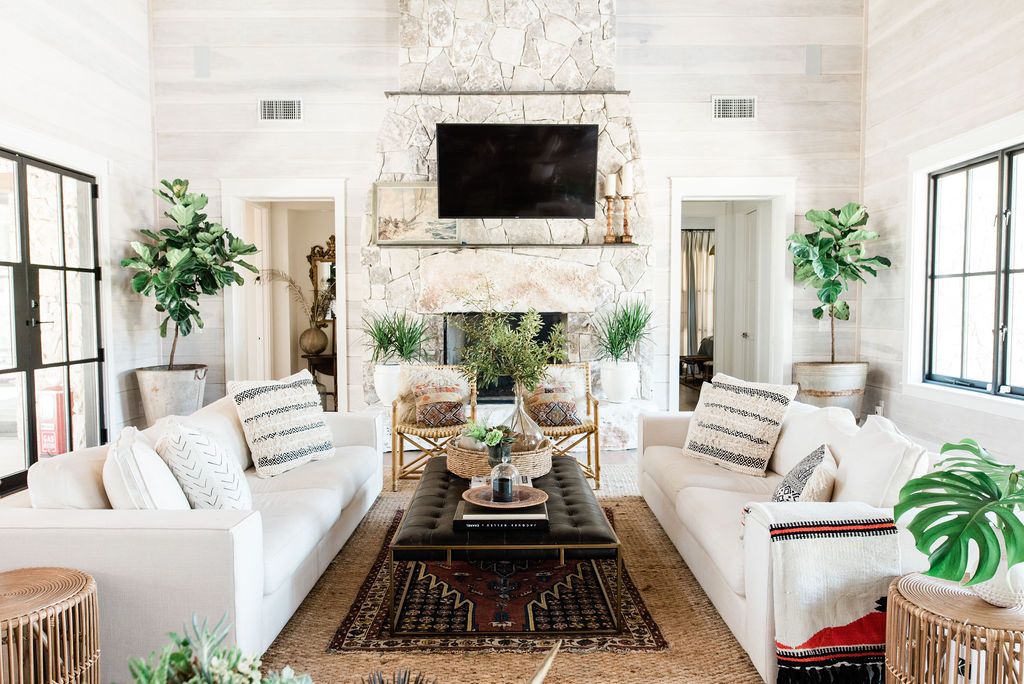 13 Farmhouse Living Room Ideas You Can, Images Of Rustic Country Living Rooms