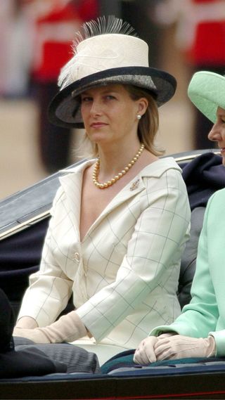 Duchess Sophie wearing checkerboard blazer