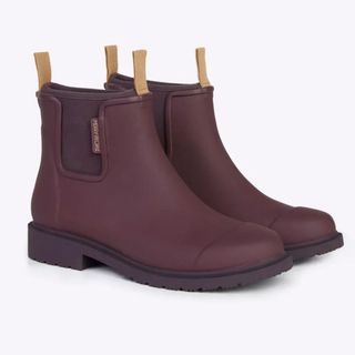 Cut out of the burgundy Merry People Bobby Boot against a white backdrop