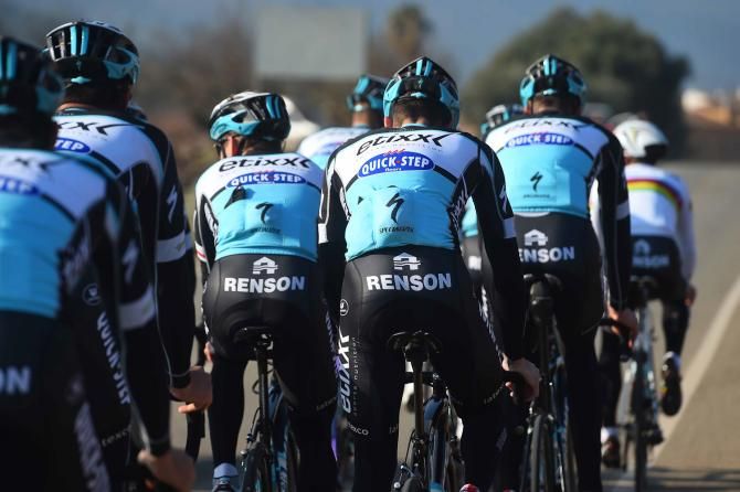 Etixx-QuickStep train in Calpe, Spain.