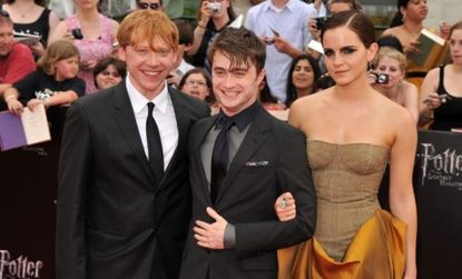 Rupert Grint, Daniel Radcliffe and Emma Watson attend the New York premiere of 'Harry Potter And The Deathly Hallows: Part 2': Some critics say the series' final film deserves a Best Picture 