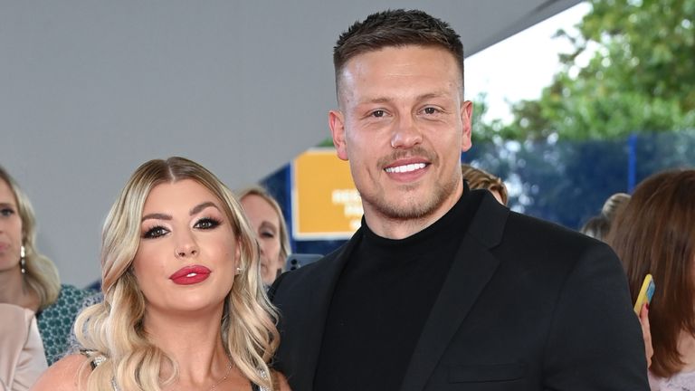 Olivia and Alex Bowen - Olivia Buckland and Alex Bowen attend the National Television Awards 2021 at The O2 Arena on September 09, 2021 in London, England.