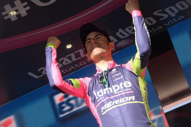 Diego Ulissi punches the air