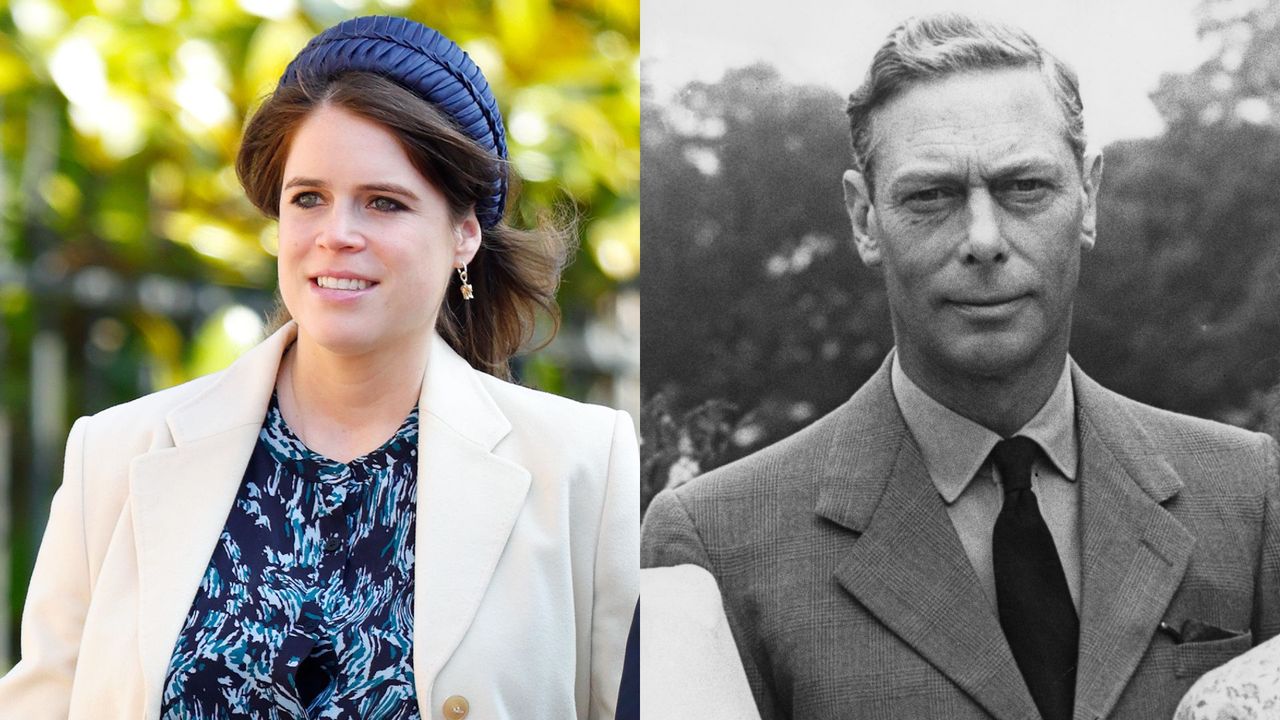 Why Princess Eugenie’s son isn&#039;t named after King George VI. Seen here are Princess Eugenie and King George VI