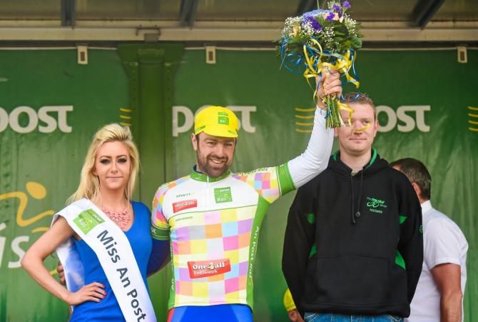 Fraser Duncan, (Meath) is presented with the King of the Mountains jersey