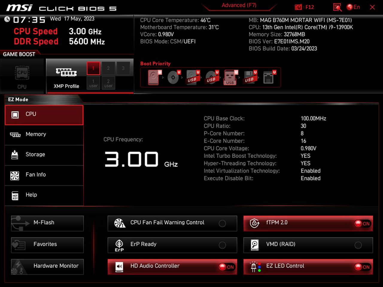 MSI MAG B760M Mortar Wi-Fi