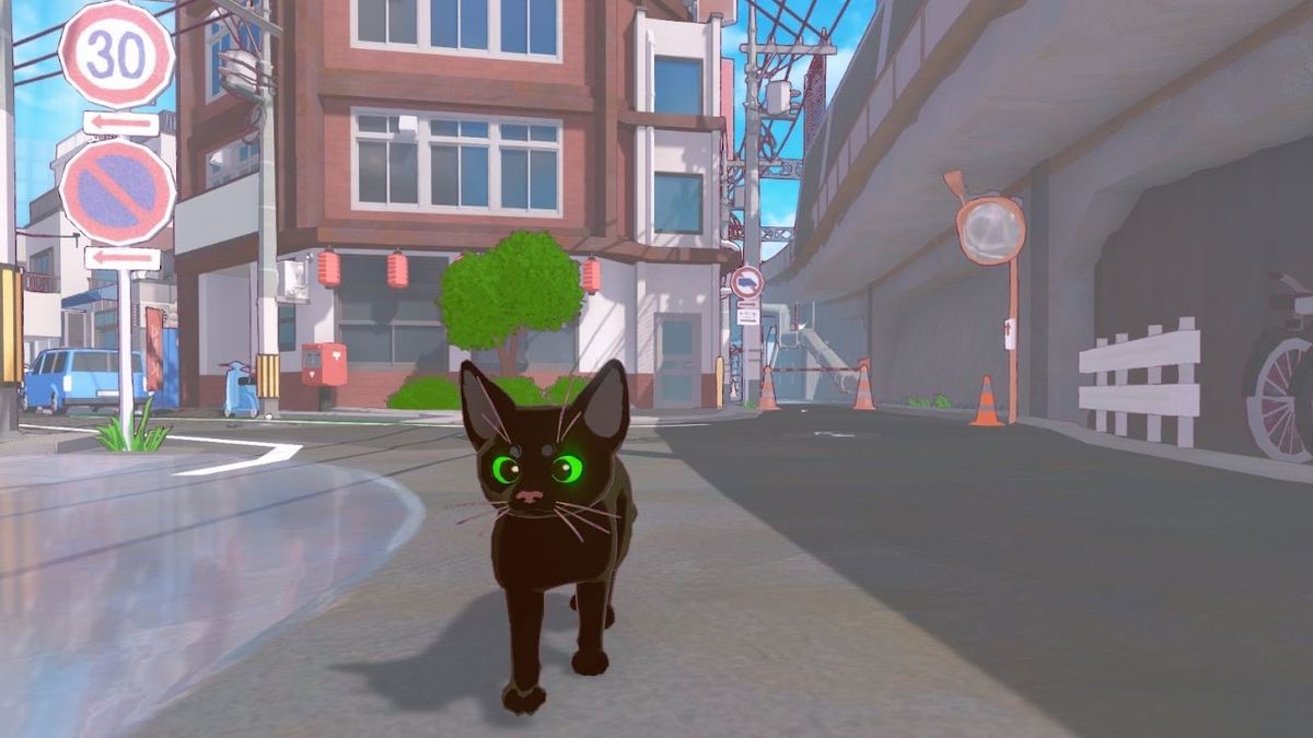 A screenshot from the game Little Kitty Big City showing the main character