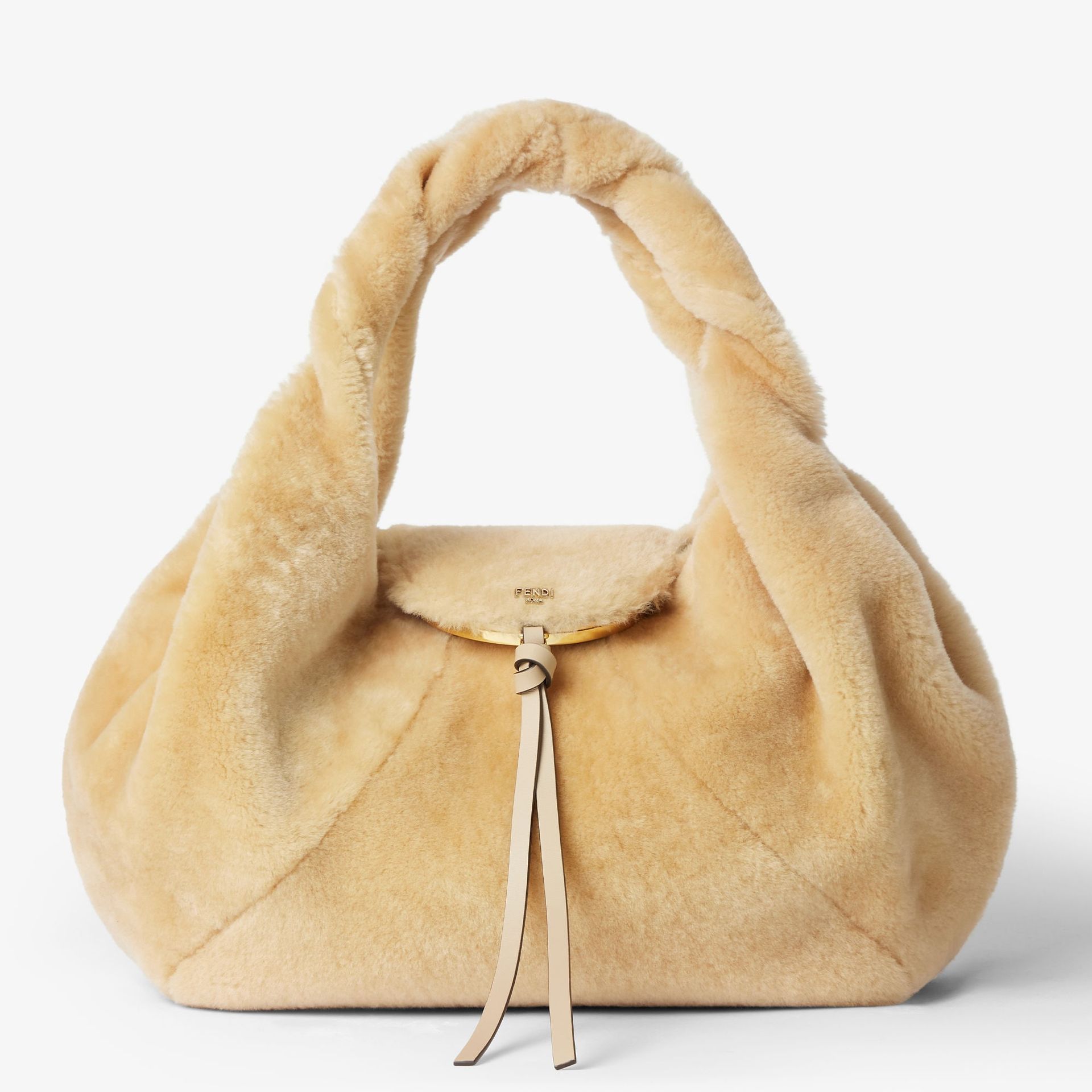 Fendi Spybeige Shearling Bag