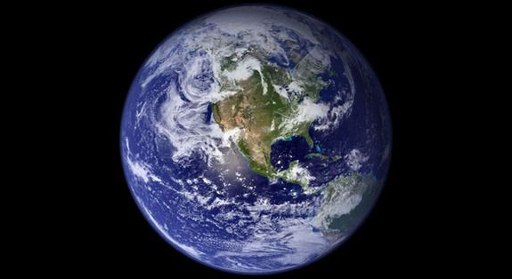 The image of Earth in space like a blue marble highlighted the planets fragility and the beauty of Earth. 