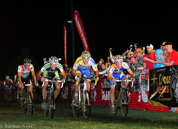 Lars van der Haar (Rabobank-Giant) edging away in the sprint.