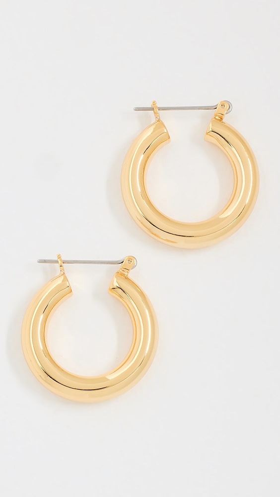Baby Amalfi Tube Hoop Earrings - Gold