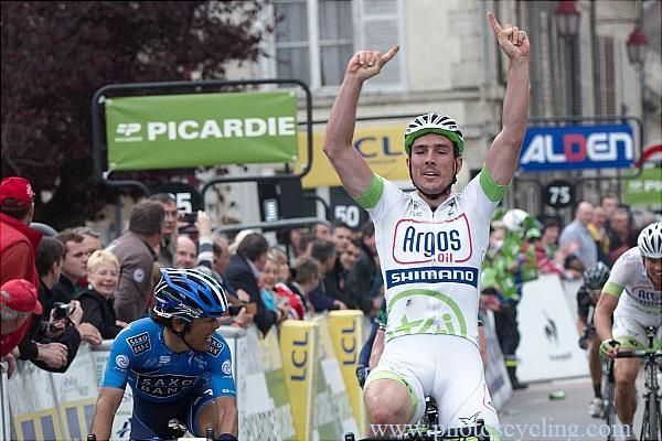 John Degenkolb (Argos-Shimano) prevailed in the opening stage at the Tour de Picardie.
