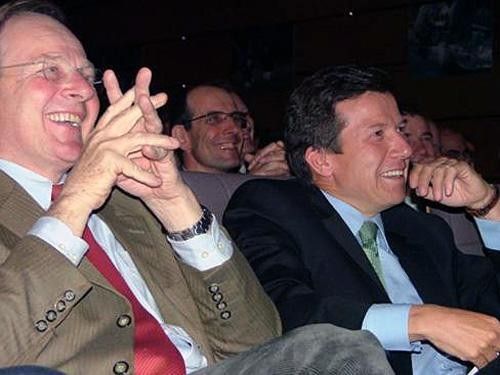 Gilles P&eacute;lisson looks very happy with his team