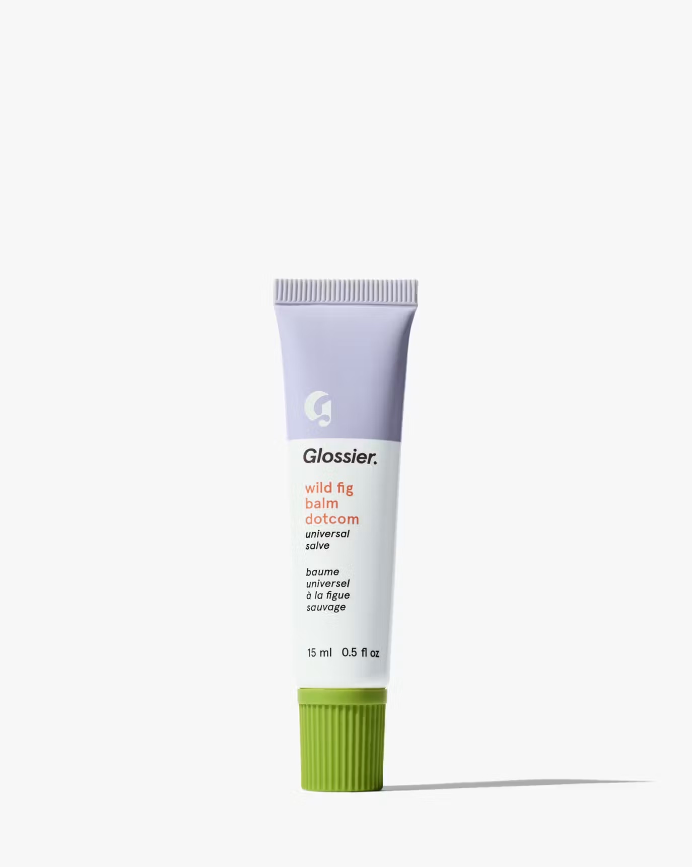 a shot of glossier's balm dotcom in wild fig