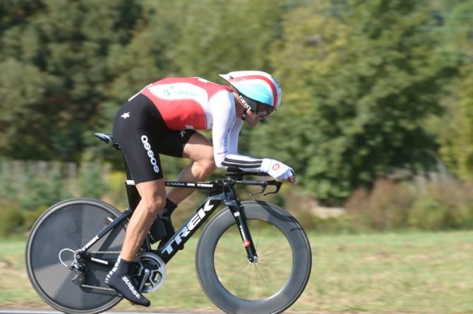 Fabian Cancellara (Switzerland) would finish the 2013 time trial Worlds in third place