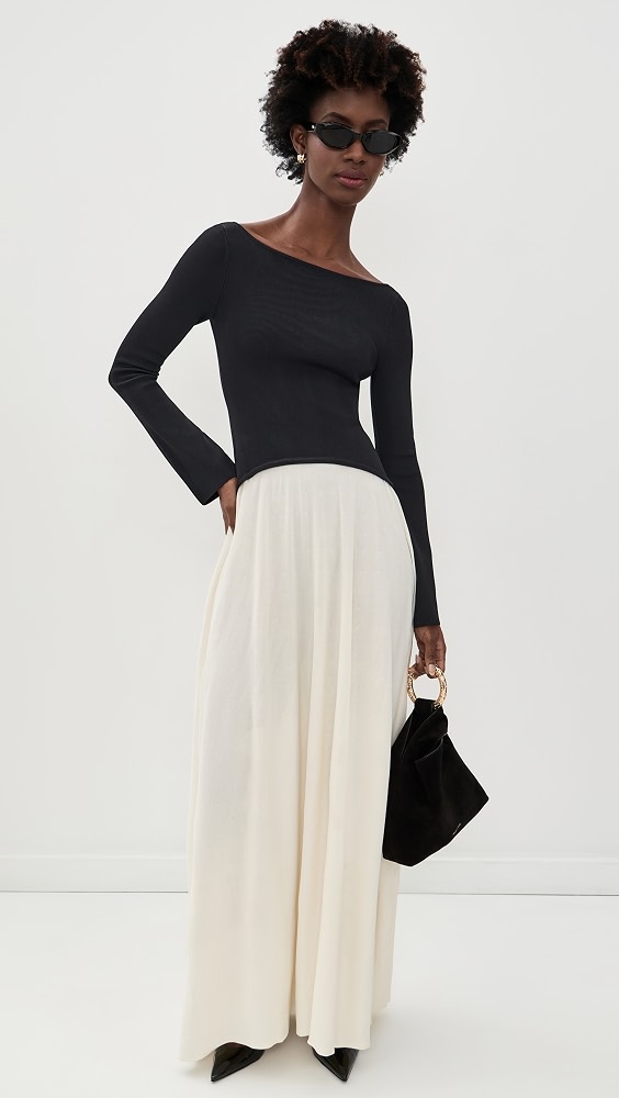 The Ambrio Dress - Noir/brule