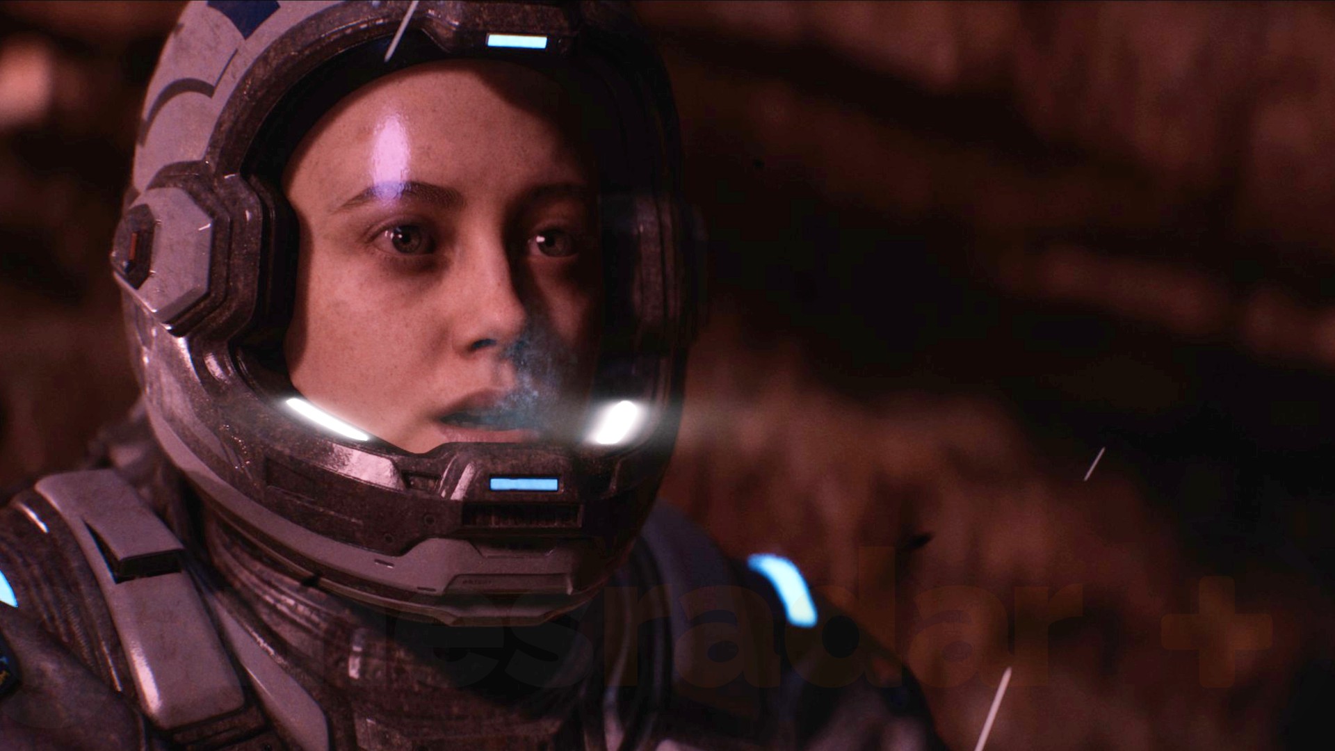 Anders looks shocked as the crew saves her in Directive 8020