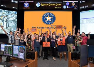 NASA JSC Celebrates World Series Win