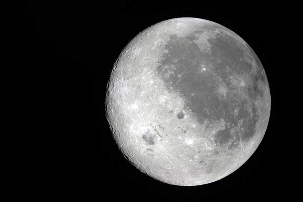 Moon partial dark side view