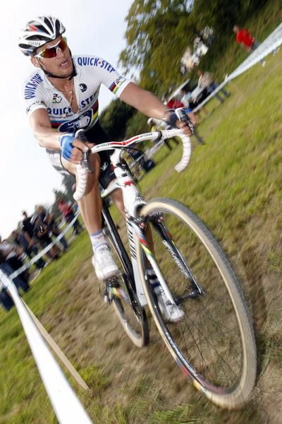 Zdenek Stybar (Quick Step) in action at S&uuml;percross Baden.