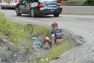 24 July 2015 102nd Tour de France Stage 19 : Saint-Jean-de-Maurienne - La Toussuire CLEMENT Stef (NED) IAM, at Col du Mollard Photo : Yuzuru SUNADA
