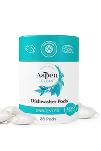 AspenClean Unscented Dishwasher Pods $18 $14 | Amazon