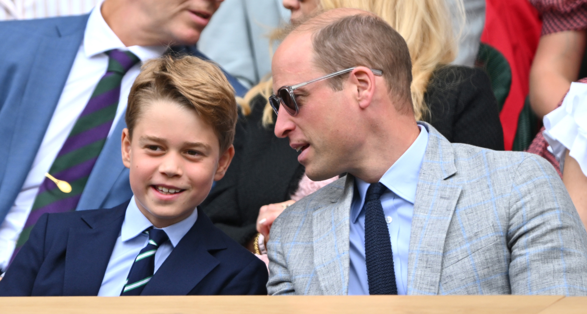 Prince George and Prince William at Wimbledon