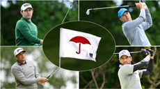 Four golfers pictured in a montage